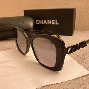 Chanel Butterfly Mirrored Crystal Sunglasses
